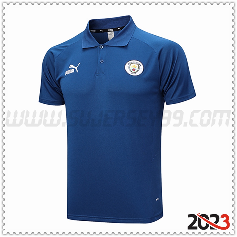 Polo Futbol Manchester City Azul Marino 2023 2024