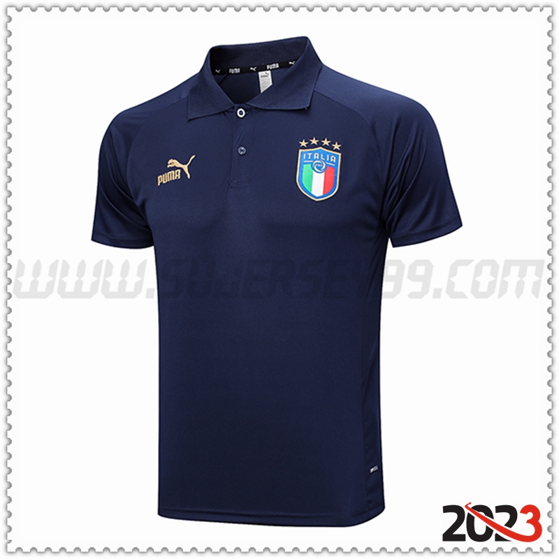 Polo Futbol Italia Azul Marino 2023 2024 -02