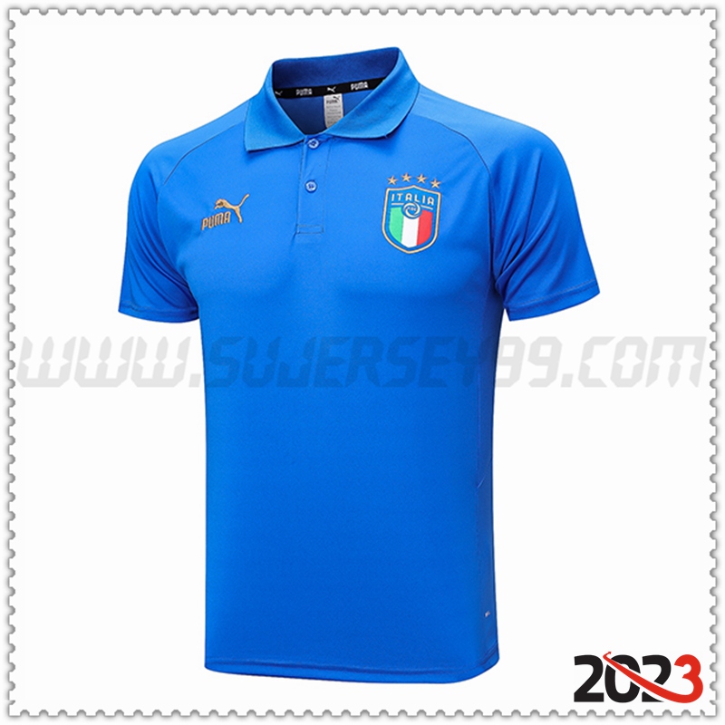 Polo Futbol Italia Azul 2023 2024 -02