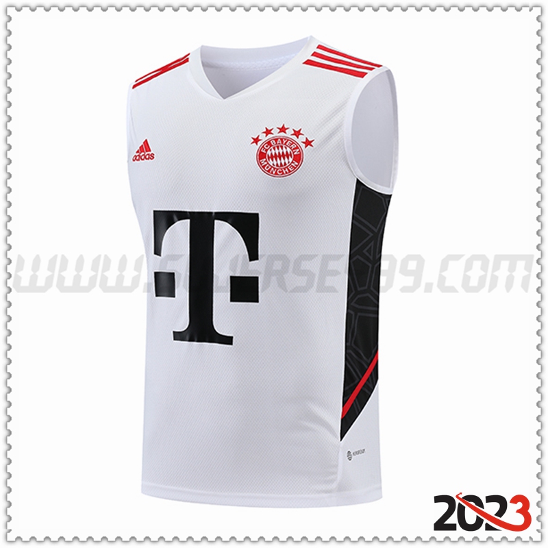 Camiseta Entrenamiento Sin Mangas Bayern Munich Blanco 2023 2024