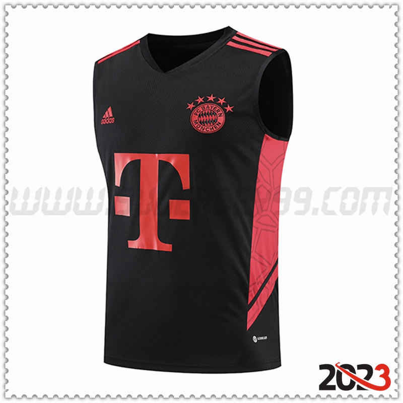 Camiseta Entrenamiento Sin Mangas Bayern Munich Negro 2023 2024