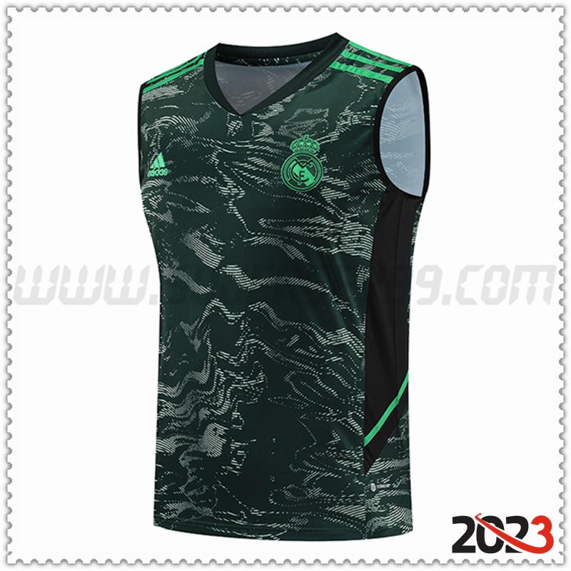 Camiseta Entrenamiento Sin Mangas Real Madrid Verde 2023 2024