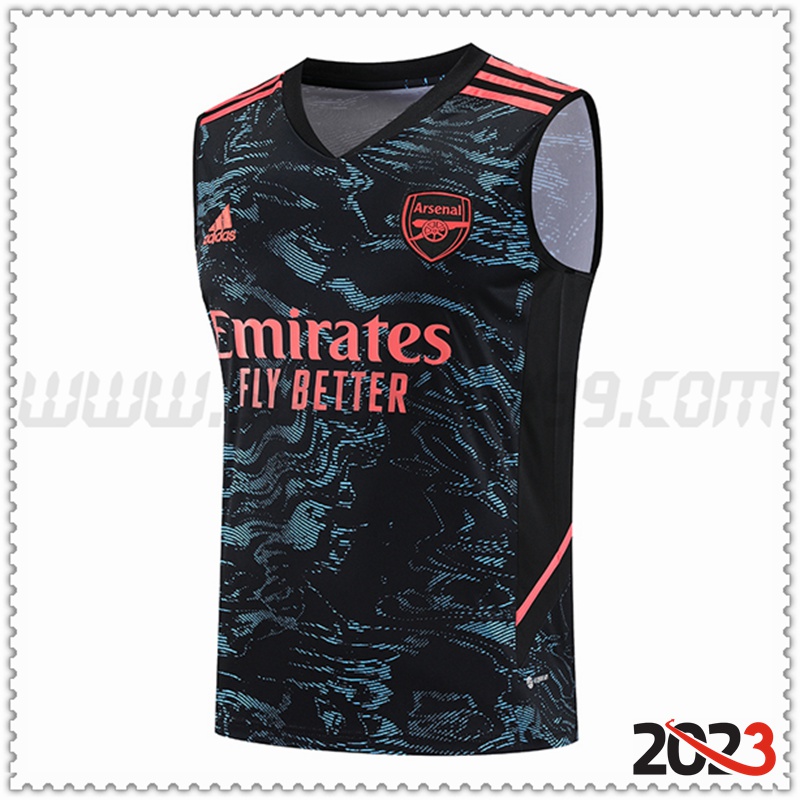 Camiseta Entrenamiento Sin Mangas Arsenal Negro 2023 2024