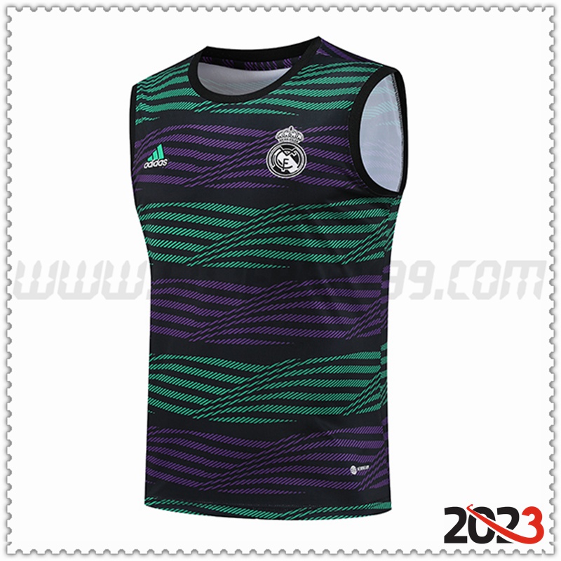 Camiseta Entrenamiento Sin Mangas Real Madrid Púrpura 2023 2024