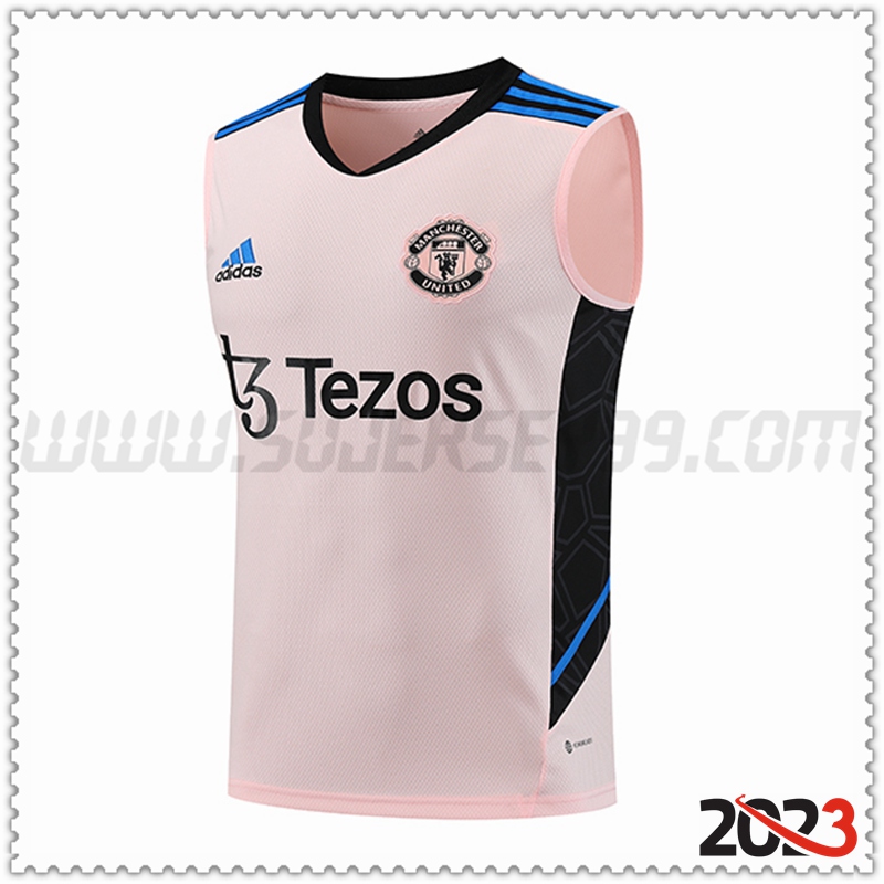 Camiseta Entrenamiento Sin Mangas Manchester United Naranja 2023 2024