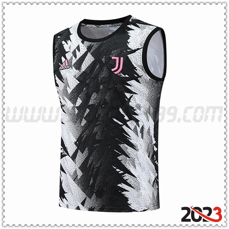 Camiseta Entrenamiento Sin Mangas Juventus Negro/Blanco 2023 2024