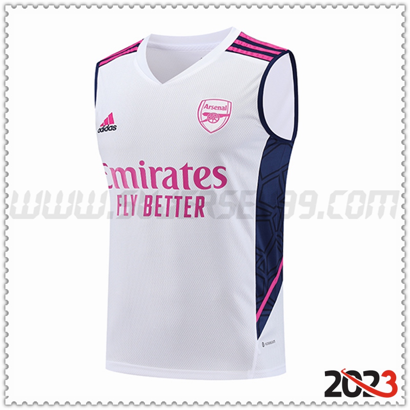 Camiseta Entrenamiento Sin Mangas Arsenal Blanco 2023 2024