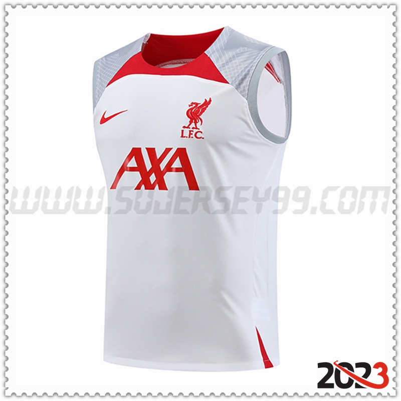 Camiseta Entrenamiento Sin Mangas FC Liverpool Blanco 2023 2024