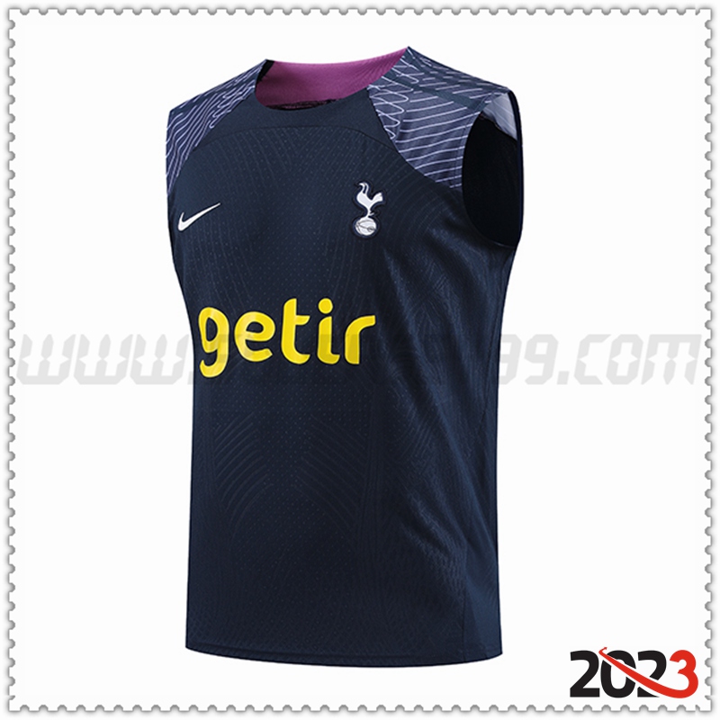 Camiseta Entrenamiento Sin Mangas Tottenham Hotspur Azul Marino 2023 2024