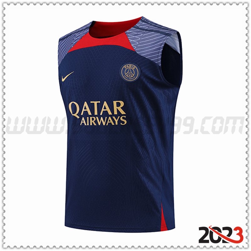 Camiseta Entrenamiento Sin Mangas PSG Azul Marino 2023 2024