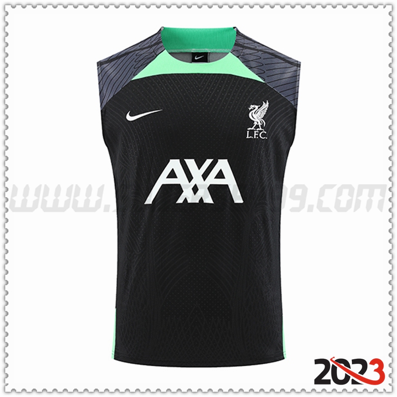 Camiseta Entrenamiento Sin Mangas FC Liverpool Negro 2023 2024