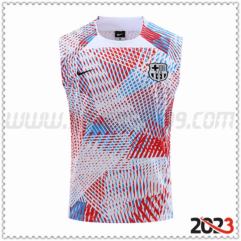 Camiseta Entrenamiento Sin Mangas FC Barcelona Rojo/Azul 2023 2024