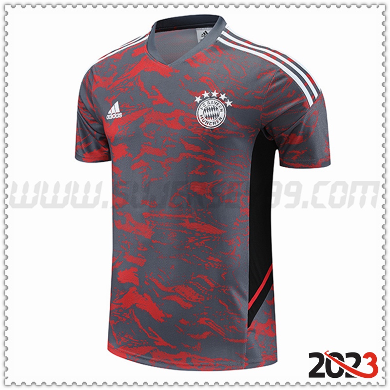 Camiseta Entrenamiento Bayern Munich Rojo/Gris 2023 2024