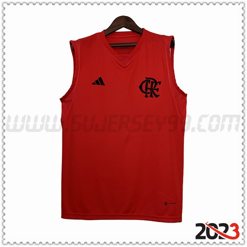 Camiseta Entrenamiento Sin Mangas Flamengo Rojo 2023 2024