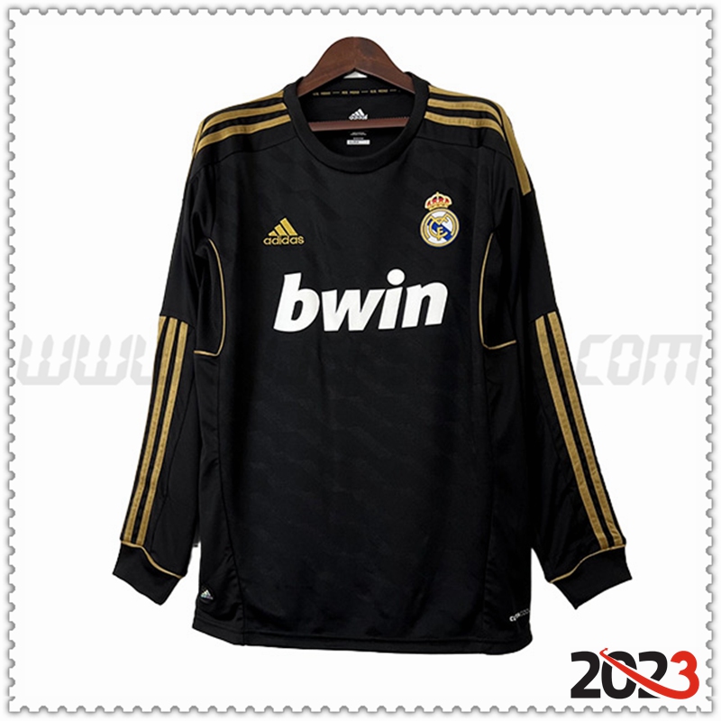 Segunda Camiseta Retro Real Madrid Manga larga 2011/2012