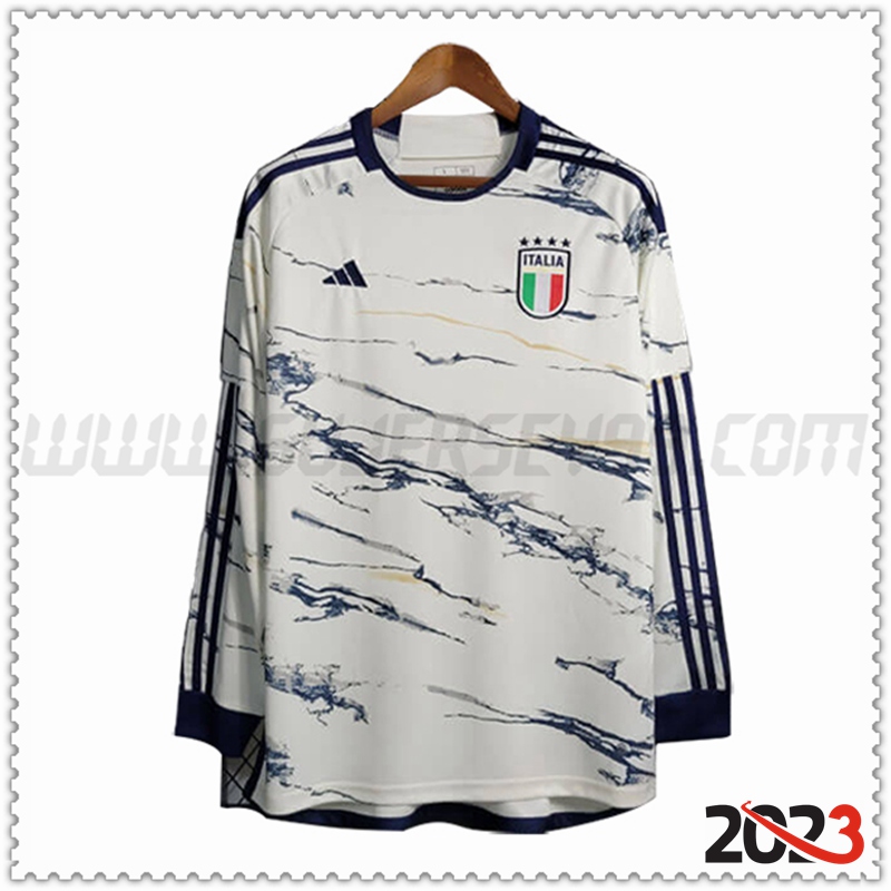 Segunda Camiseta Equipo Italia Manga larga 2023 2024