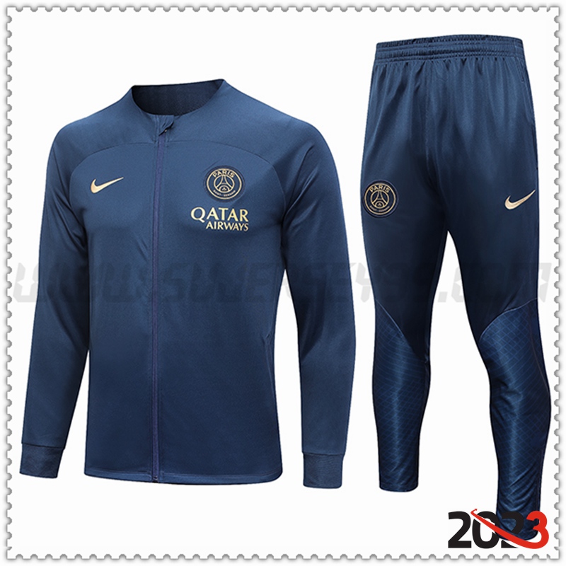 Chaqueta Chandal Futbol PSG Azul Marino 2023 2024