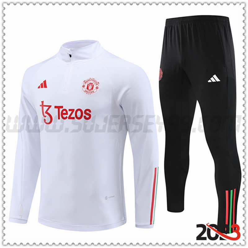 Chandal Futbol Manchester United Blanco 2023 2024