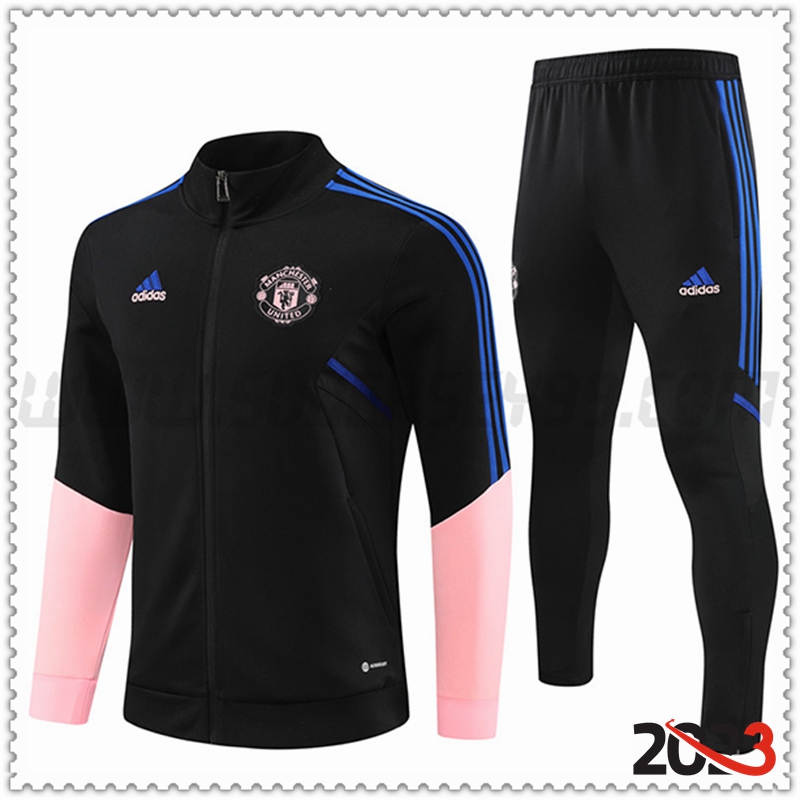 Chaqueta Chandal Futbol Manchester United Negro 2022/2023