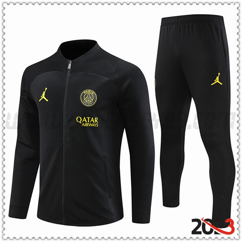 Chaqueta Chandal Futbol PSG Jordan Negro 2022/2023