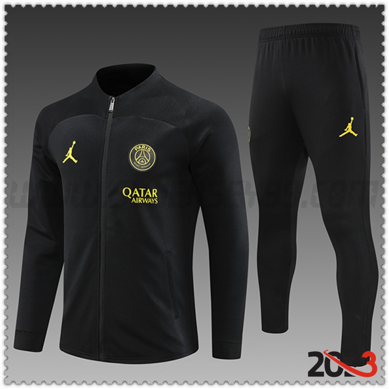 Chaqueta Chandal Futbol PSG Jordan Ninos Negro 2022/2023