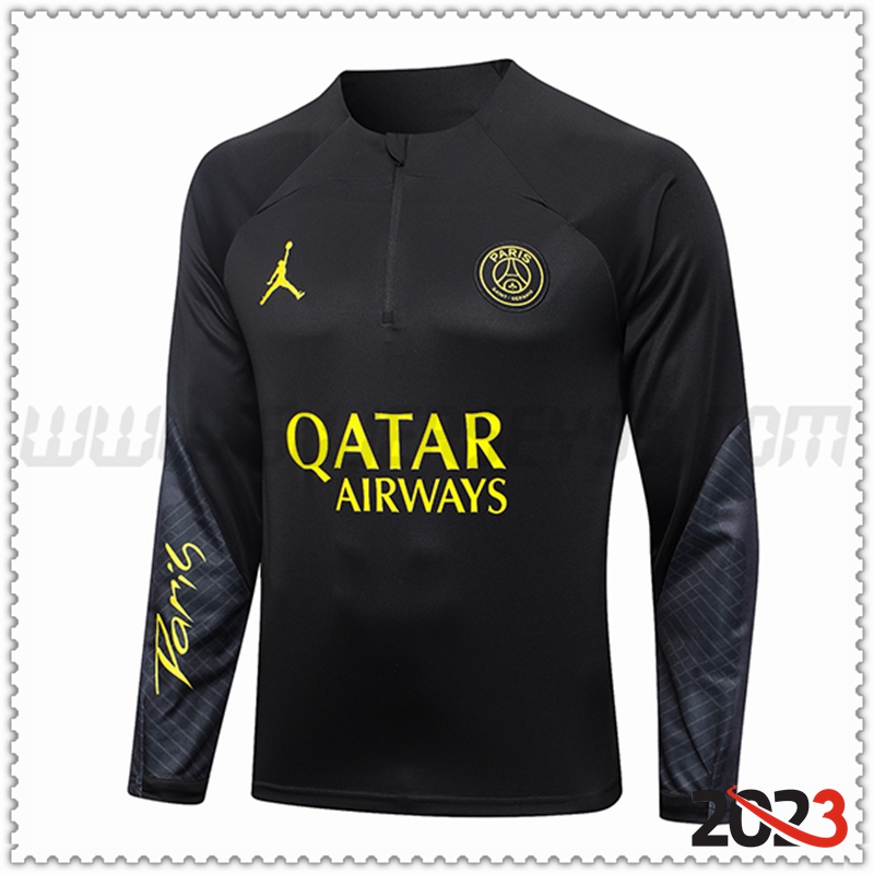 Sudadera Entrenamiento PSG Jordan Negro 2023 2024