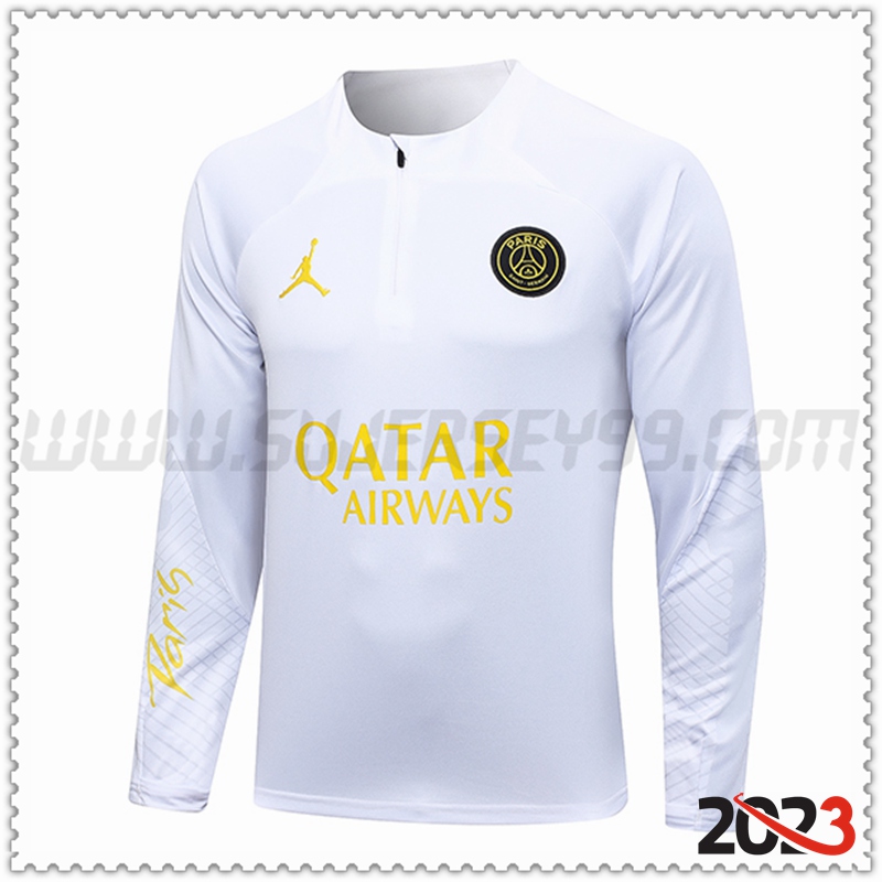 Sudadera Entrenamiento PSG Jordan Blanco 2023 2024