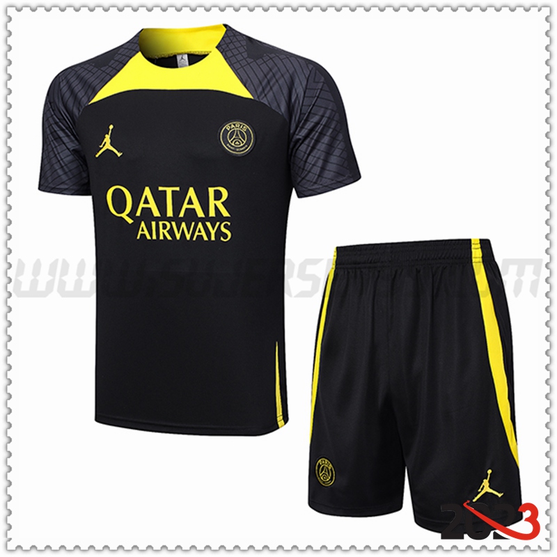 Camiseta Entrenamiento + Cortos PSG Negro 2023 2024