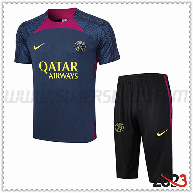 Camiseta Entrenamiento + Cortos PSG Azul marino 2023 2024