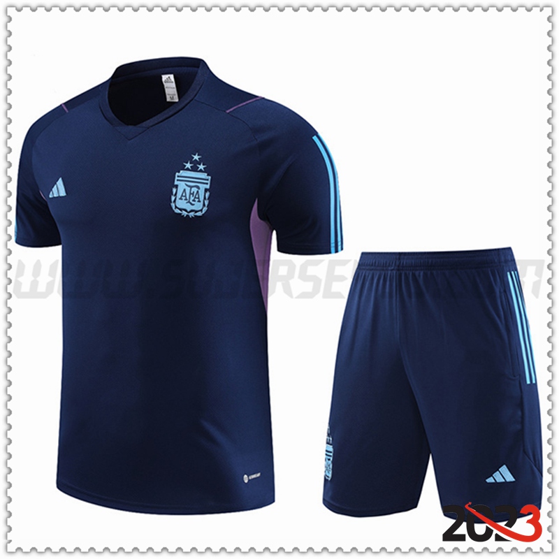 Camiseta Entrenamiento + Cortos Argentina Azul marino 2023 2024