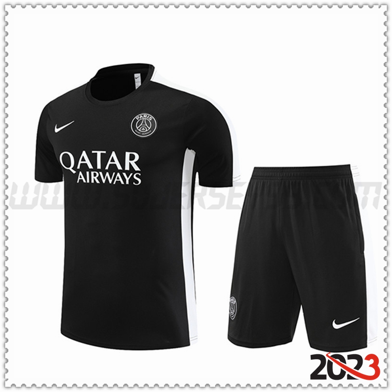 Camiseta Entrenamiento + Cortos PSG Negro 2023 2024