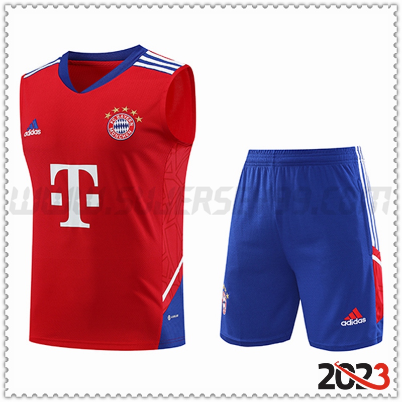 Camiseta Entrenamiento sin mangas + Cortos Bayern Munich Rojo 2023 2024