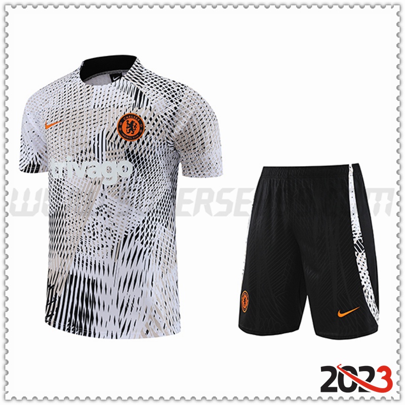 Camiseta Entrenamiento + Cortos FC Chelsea Blanco 2023 2024