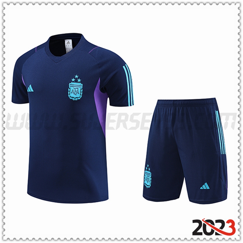 Camiseta Entrenamiento + Cortos Argentina Azul Claro 2023 2024