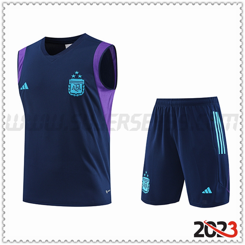 Camiseta Entrenamiento sin mangas+ Cortos Argentinaa Azul marino 2023 2024