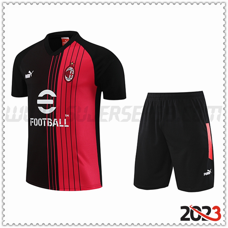 Camiseta Entrenamiento + Cortos Milan AC Blanco/Gris 2023 2024