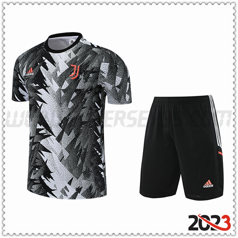 Camiseta Entrenamiento + Cortos Juventus Blanco/Negro 2023 2024