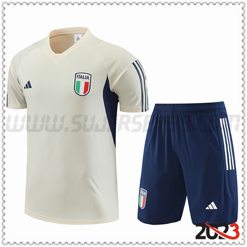 Camiseta Entrenamiento + Cortos Italia Blanco 2023 2024