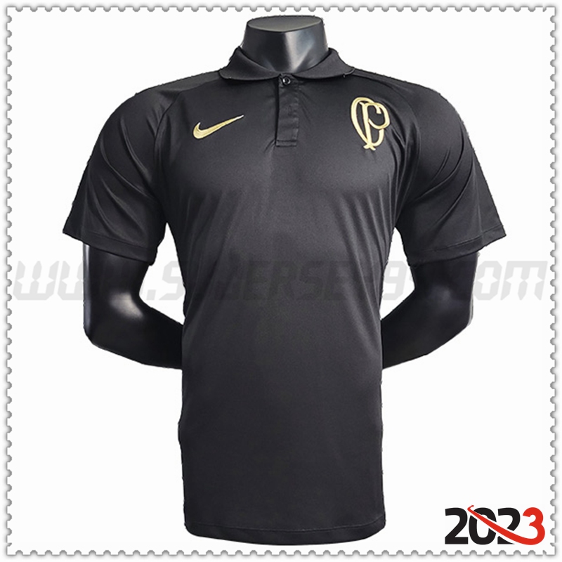 Camiseta Polo Corinthians Negro 2023 2024 -02