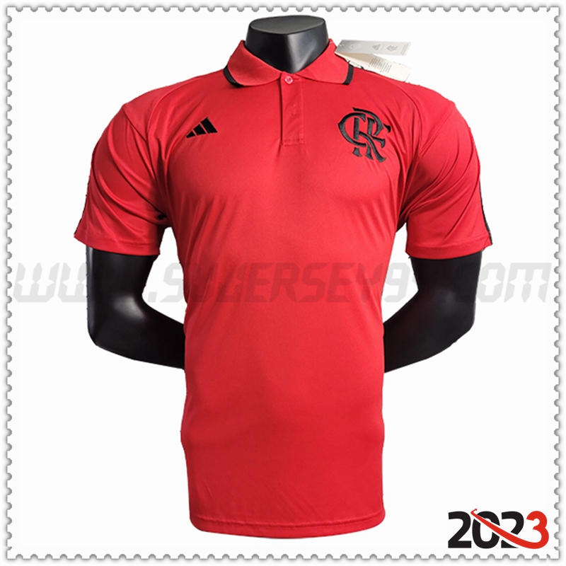 Camiseta Polo Flamengo Rojo 2023 2024 -02