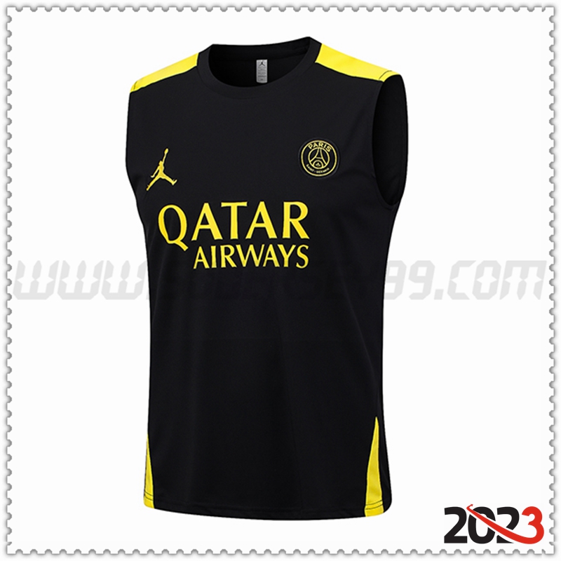 Chalecos De Futbol PSG Jordan Negro 2023 2024