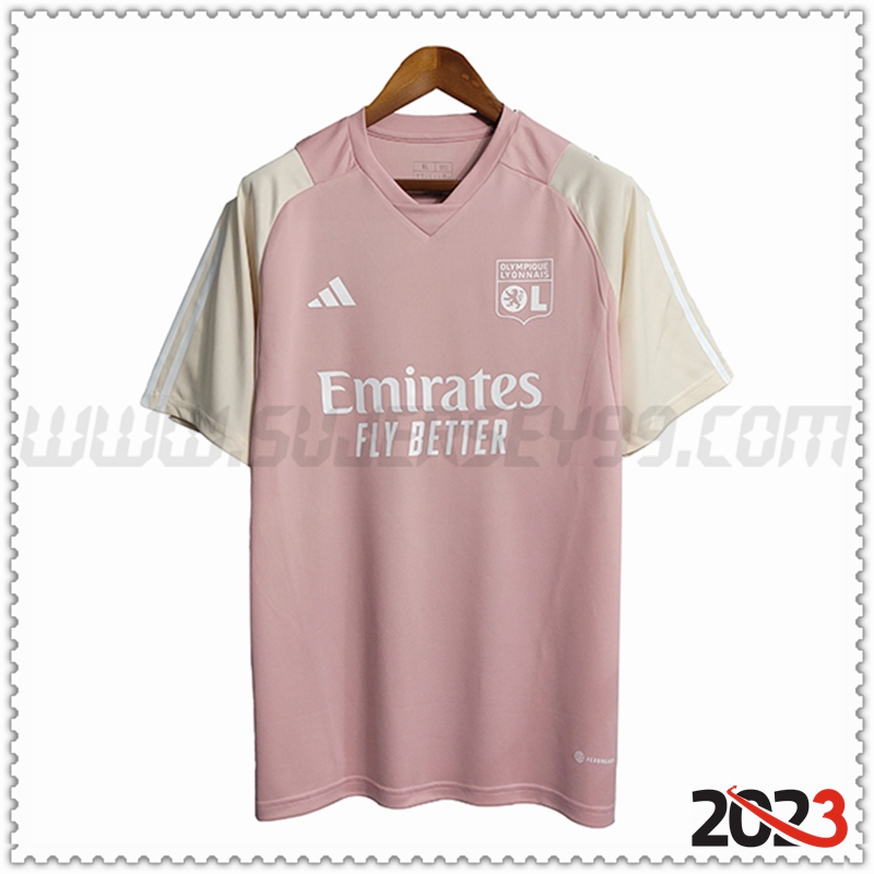 Camiseta Entrenamiento Lyon Rosa 2023 2024