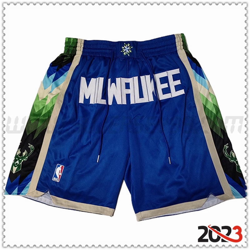 Cortos NBA Milwaukee Bucks 2023 Azul