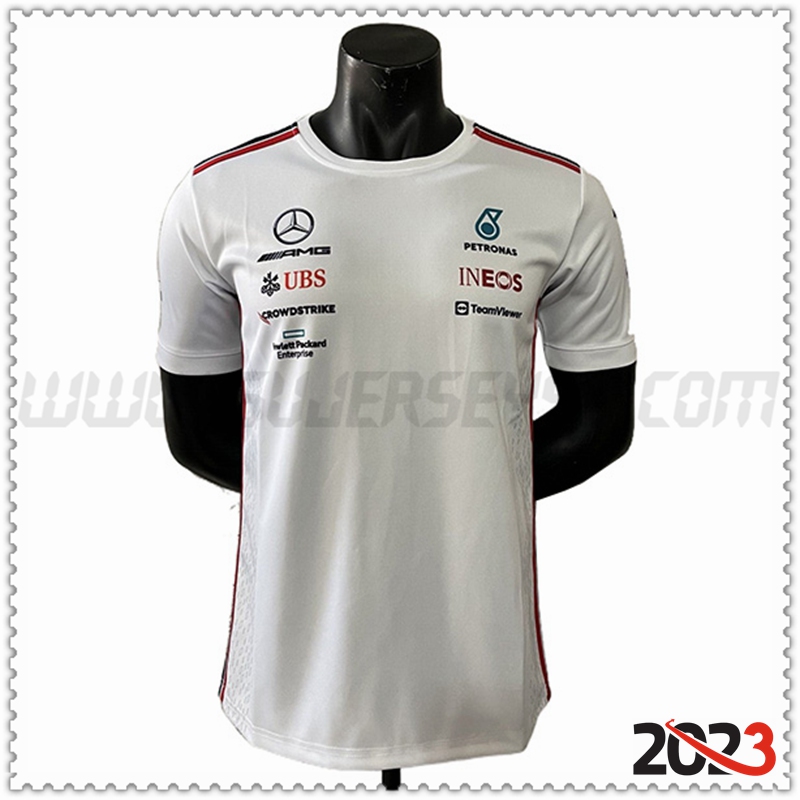 Camiseta de manga corta F1 Mercedes Benz Team Blanco 2023