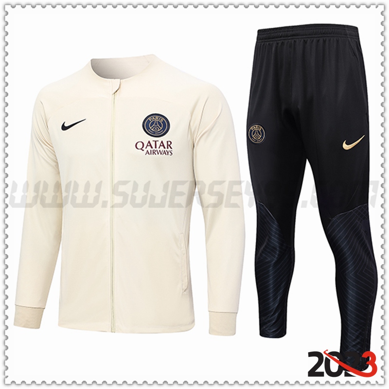 Chaqueta Chandal Futbol PSG Blanco 2023 2024 -02