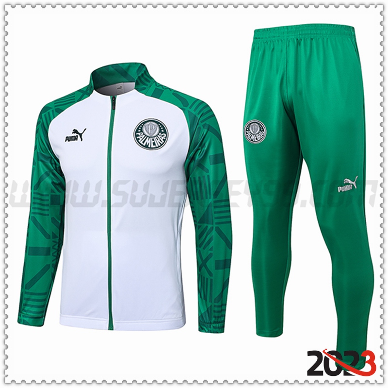 Chaqueta Chandal Futbol Palmeiras Blanco/Verde 2023 2024