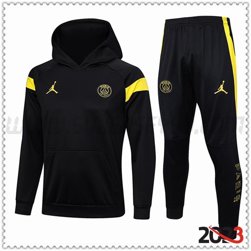 Chaqueta Con Capucha Chandal Jordan PSG Negro 2023 2024