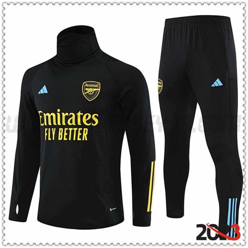 Chandal Futbol Arsenal High Collar Negro 2023 2024