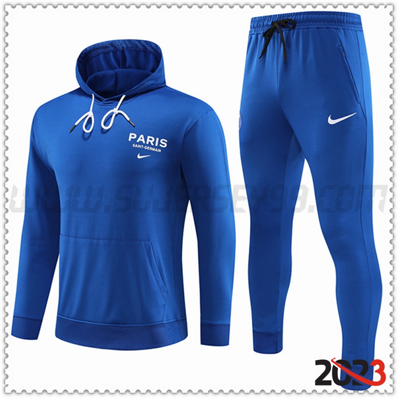 Chaqueta Con Capucha Chandal PSG Azul 2023 2024