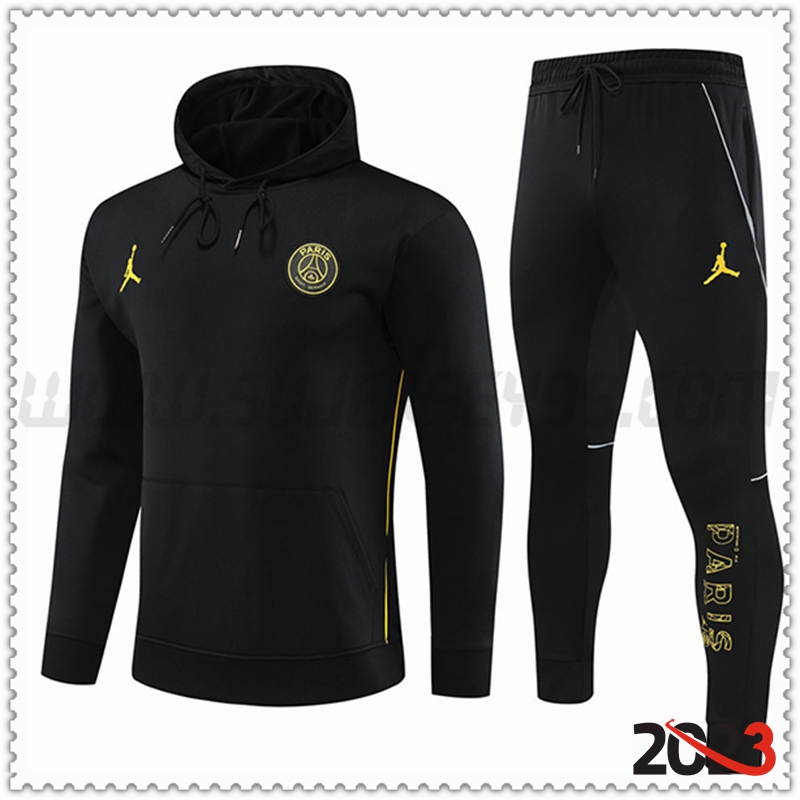 Chaqueta Con Capucha Chandal Jordan PSG Negro 2023 2024